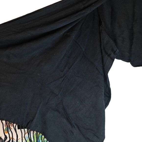 Black Long Scarf Wrap - Picture 4 of 5